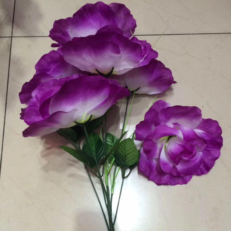 7头大白菜仿真花家居装饰外贸装饰南美出口藤条藤条