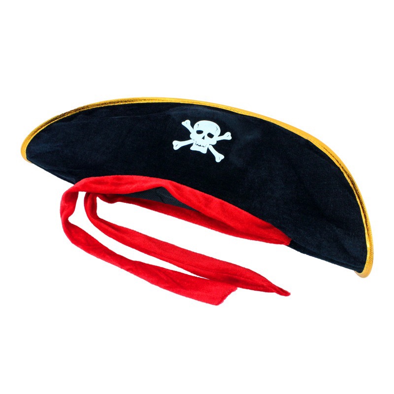 Halloween decorations include red string pirate hats, Caribbean pirate captain hats, and Morgan captain pirate hats undefined