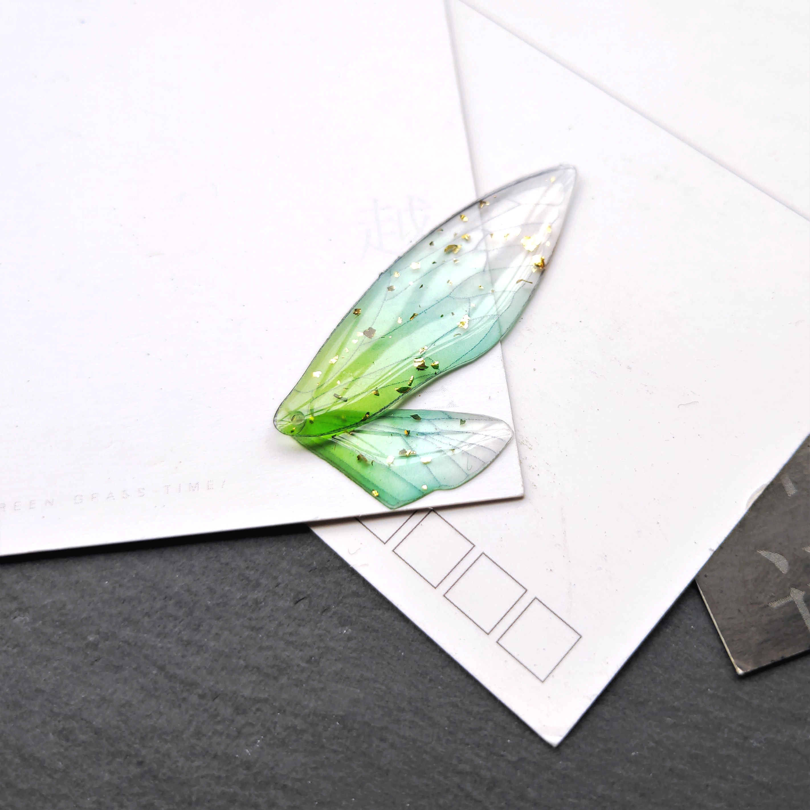 手工制作diy耳环发饰材料 单翅膀蜻蜓翼饰品吊坠配件古风发簪步摇详情图1