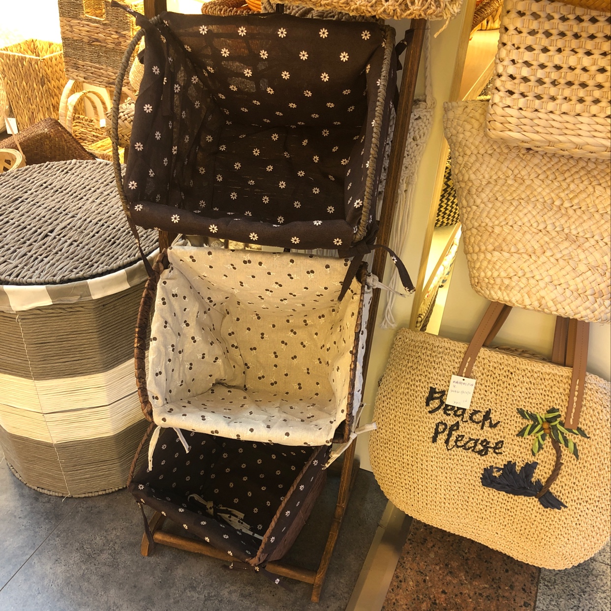 菩提橄榄核竹节编织仿藤收纳筐 餐巾环款式 环保耐用花篮子 家居收纳装饰品仿藤收纳筐橄榄核竹节编织花篮子餐巾环菩提橄榄核竹