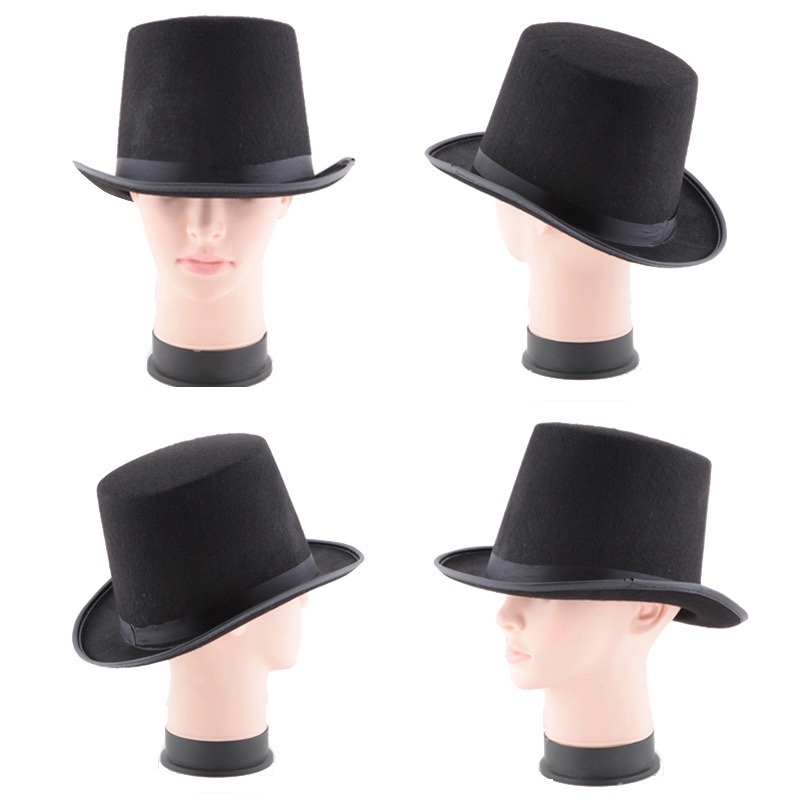 黑色魔术师帽子魔术帽礼帽高礼帽爵士帽子玩具魔术道具黑色礼帽详情图6