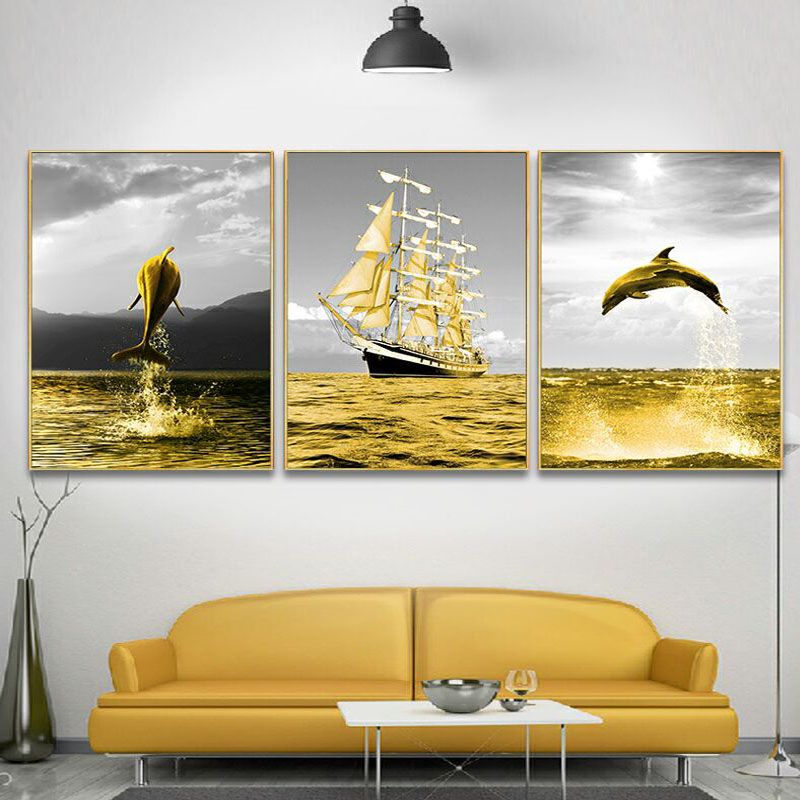 Colorful Crystal Stone Living Room Triptych undefined