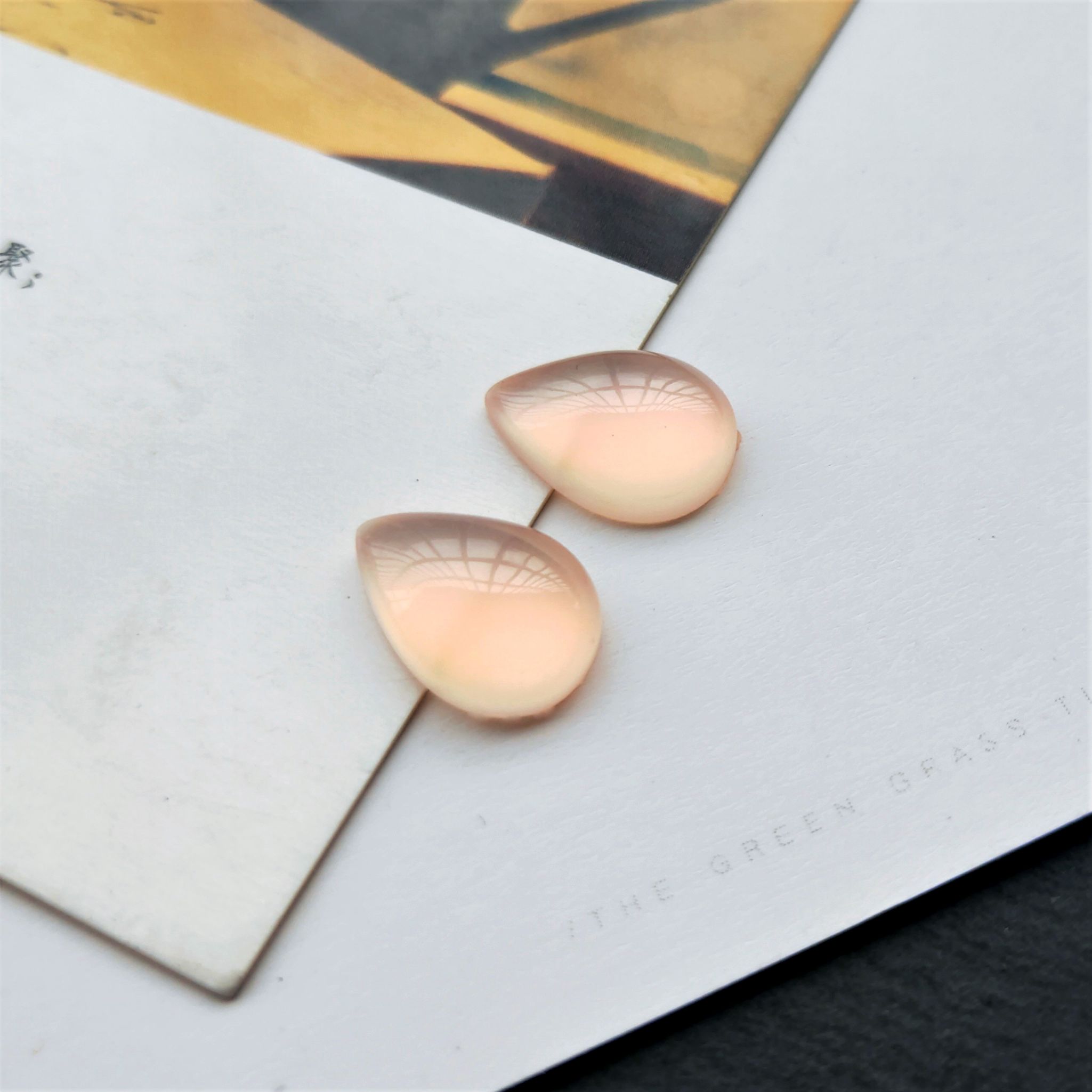 New resin glossy teardrop-shaped ring face, starry sky ring face, diy stepping hairpin, inlaid material, diy jewelry accessories undefined