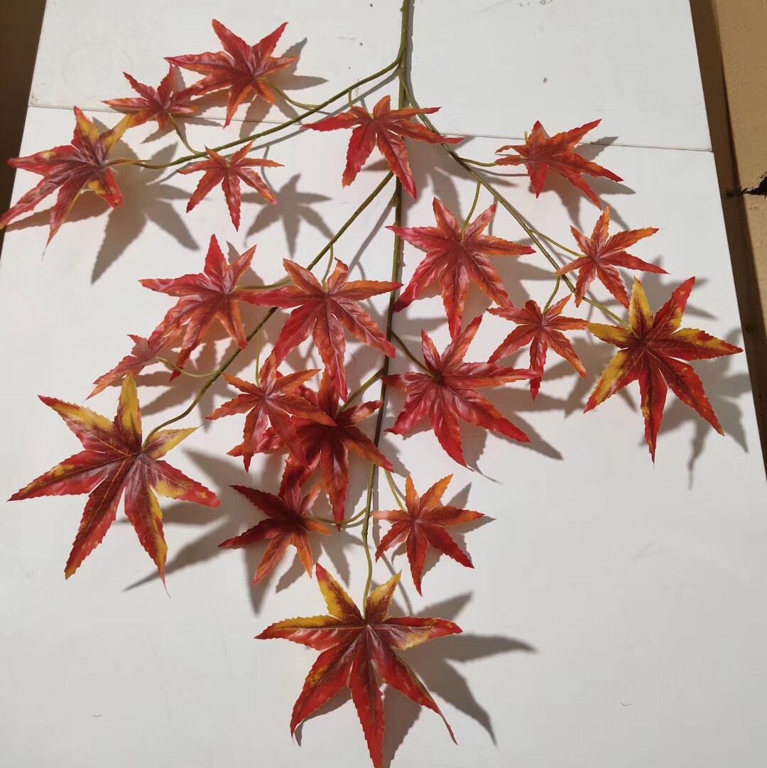 Canadian red maple branches, American big red maple, tactile red maple branches, artificial maple leaves, artificial red maple leaves, fake maple leaves, Xiangshan maple