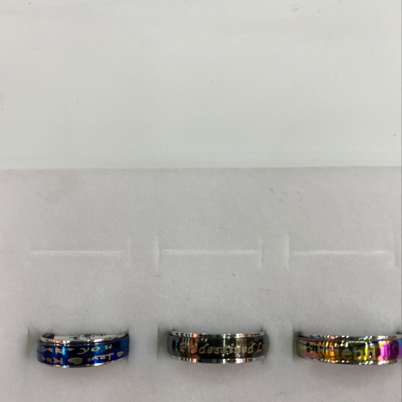 Blue and black ring for men and women