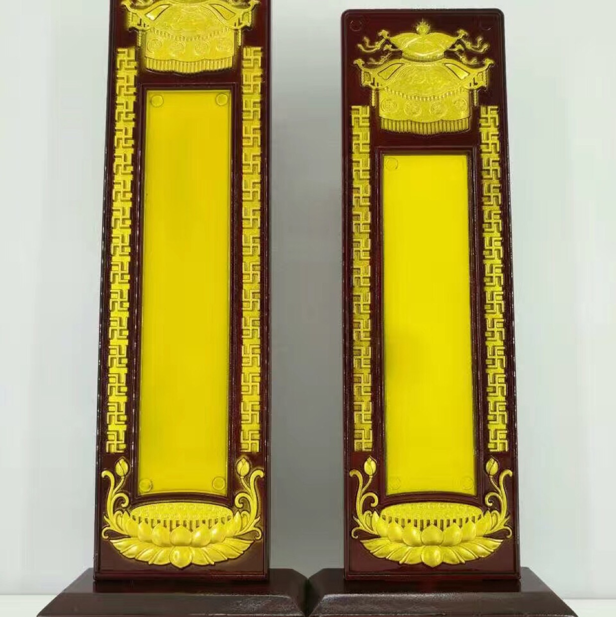 文殊佛艺用品直板雕花A款牌位祠堂祖先祖宗香火神位灵位牌位供奉家用树脂摆件牌位架定制