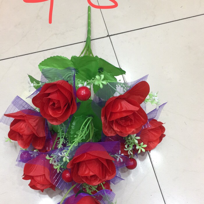 10 Head Sparkly Rose