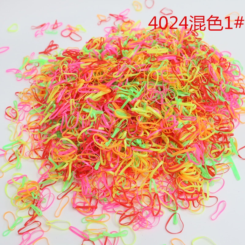 4024混色橡皮筋，直径２.５cm，1公斤22000根左右，1包2斤，1包起批，下单时注意，本品是按斤报价。加厚，质量也是加强，新料百拉不断，欢迎选购！