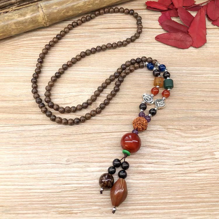 Red Agate Bodhi Pendant
