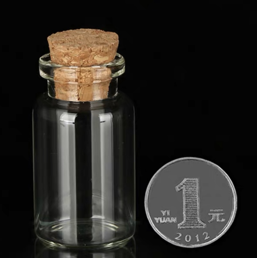 Factory direct can be customized 8ml A2240 diameter 22mm bayonet cork glass bottle control scented tea drifting bottle wishing bottle DIY jewelry bottle thumbnail