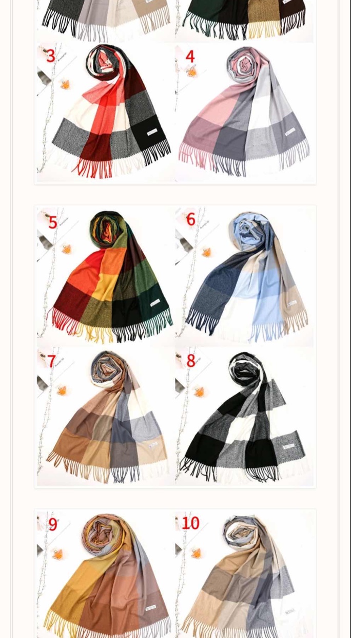 Black And White Checked Scarf And Shawl