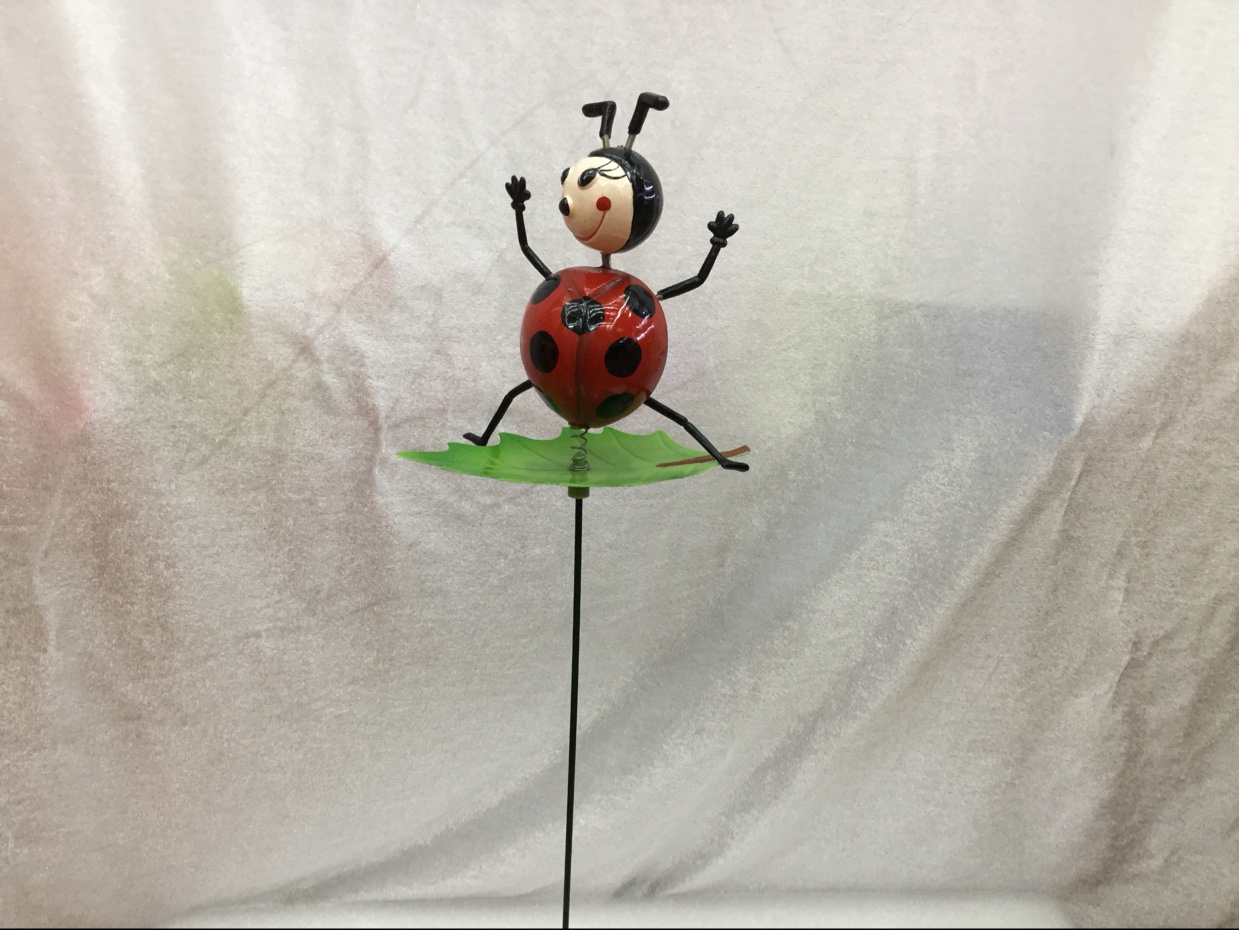 树叶卡通甲虫装饰工艺品3D立体彩色塑料创意家居1