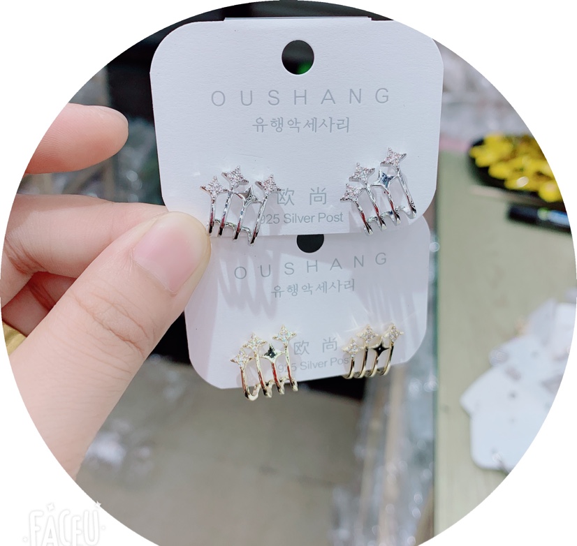 925银针耳环