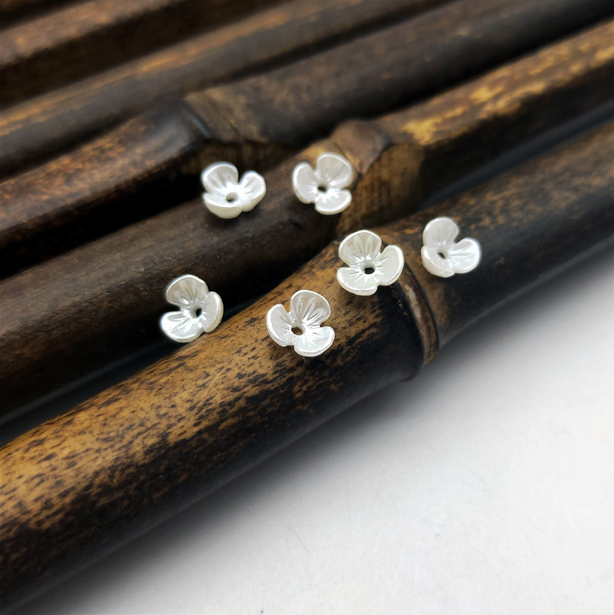 仿贝壳滚珍珠效果树脂花珠光色古风手工diy制作步摇发簪饰品配件详情图1