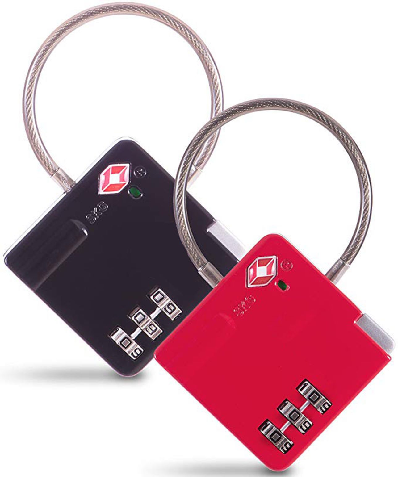 TSA529 steel wire customs password lock, zinc alloy handle bag password padlock, genuine TSA lock details Picture
