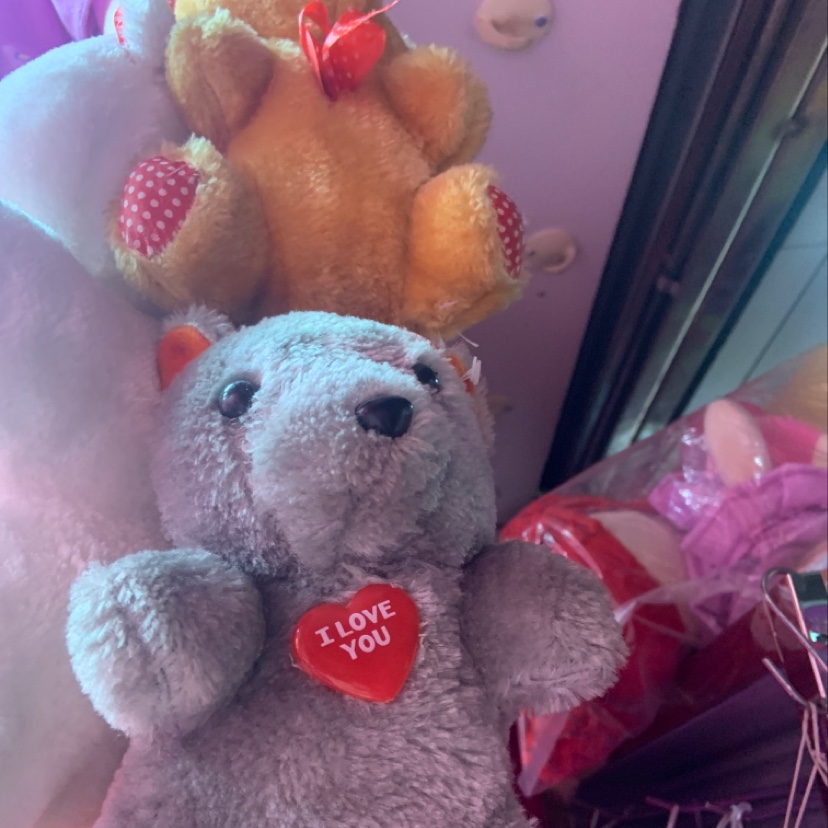 A stuffed toy with a gray heart thumbnail