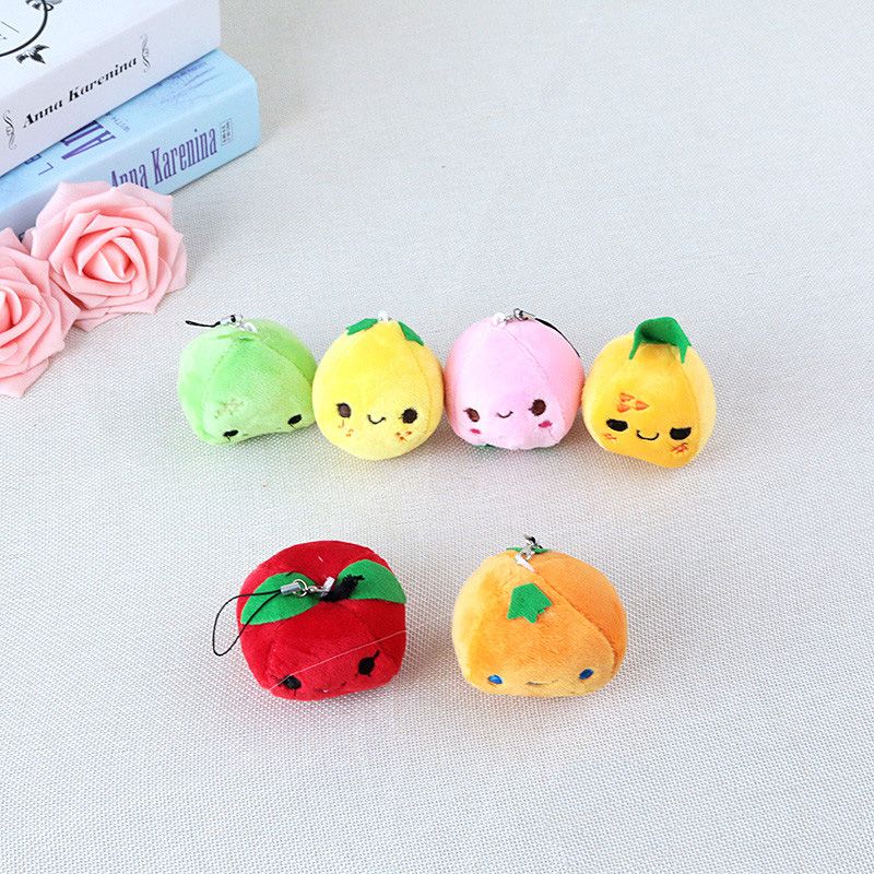 Cartoon toy mini plush pendant fruit cute toy bag car keys pendant wedding gifts