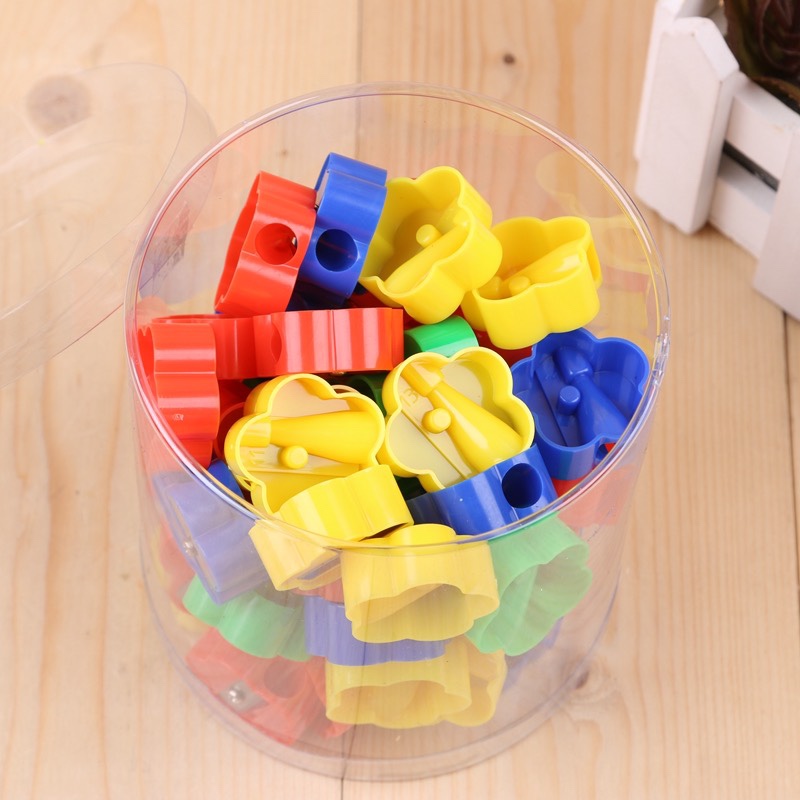 Plum blossom pvc bucket pencil sharpener Specification image