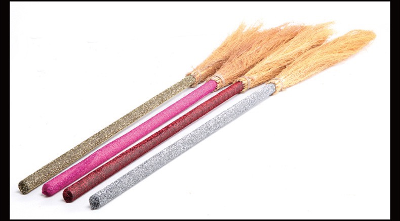 Halloween props and supplies, masquerade ball performance, costume cosplay, witch broom, magic broom, witch broom Specification image