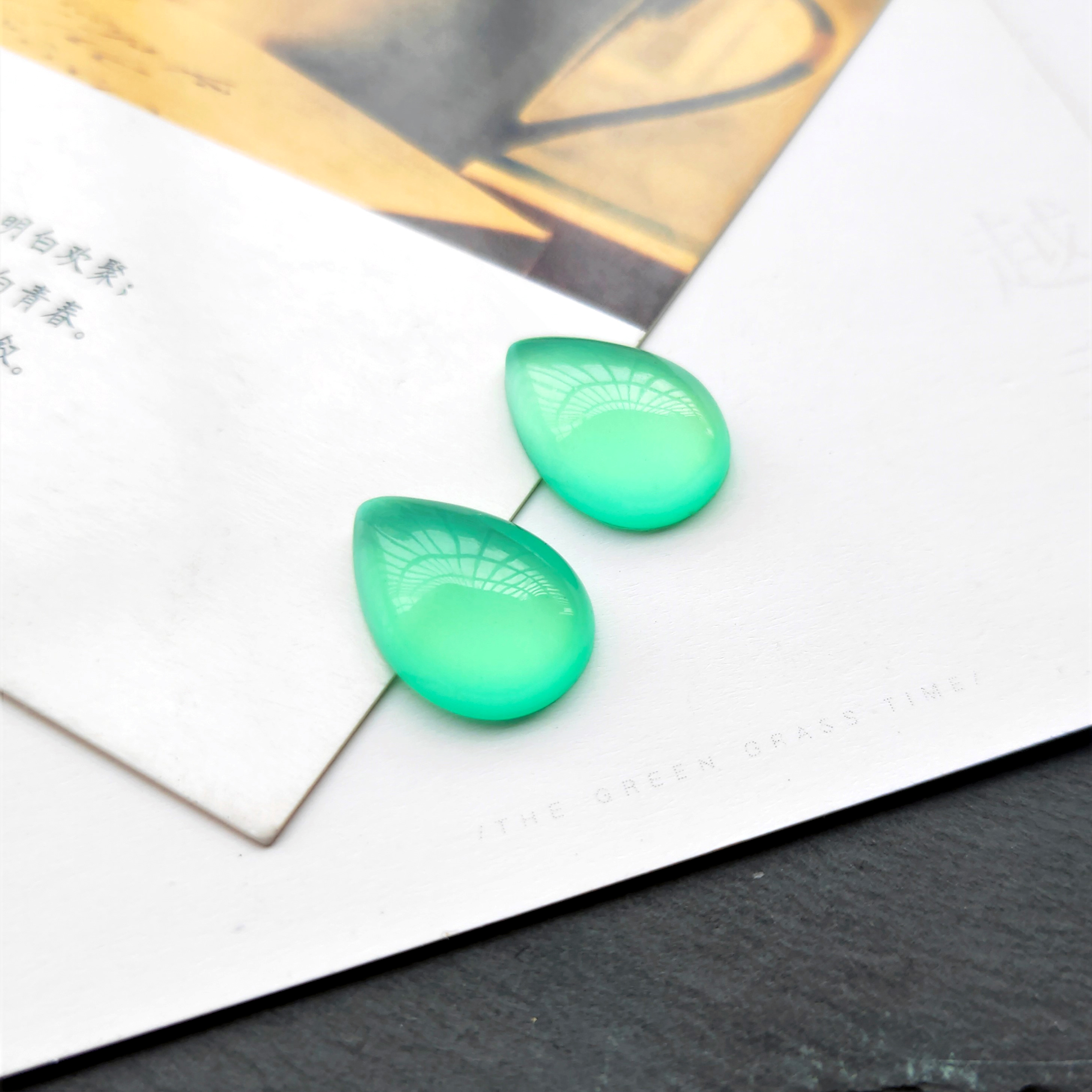 New resin glossy teardrop-shaped ring face, starry sky ring face, diy stepping hairpin, inlaid material, diy jewelry accessories detail image 11