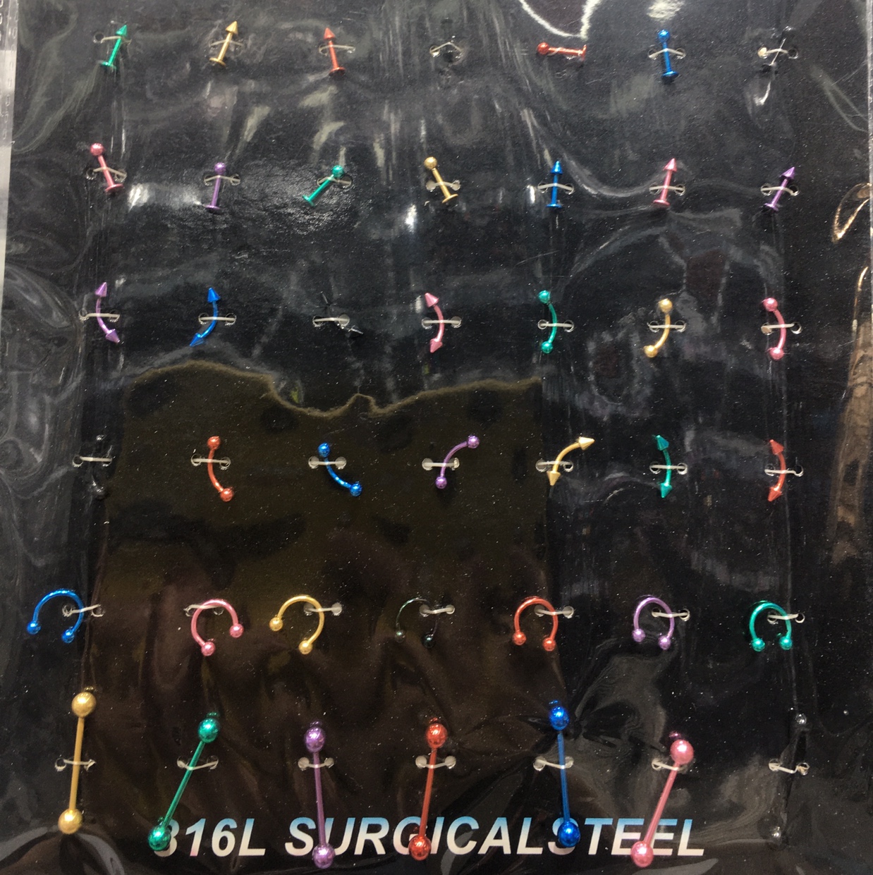 不锈钢 大混卡 电泳彩 42pcs