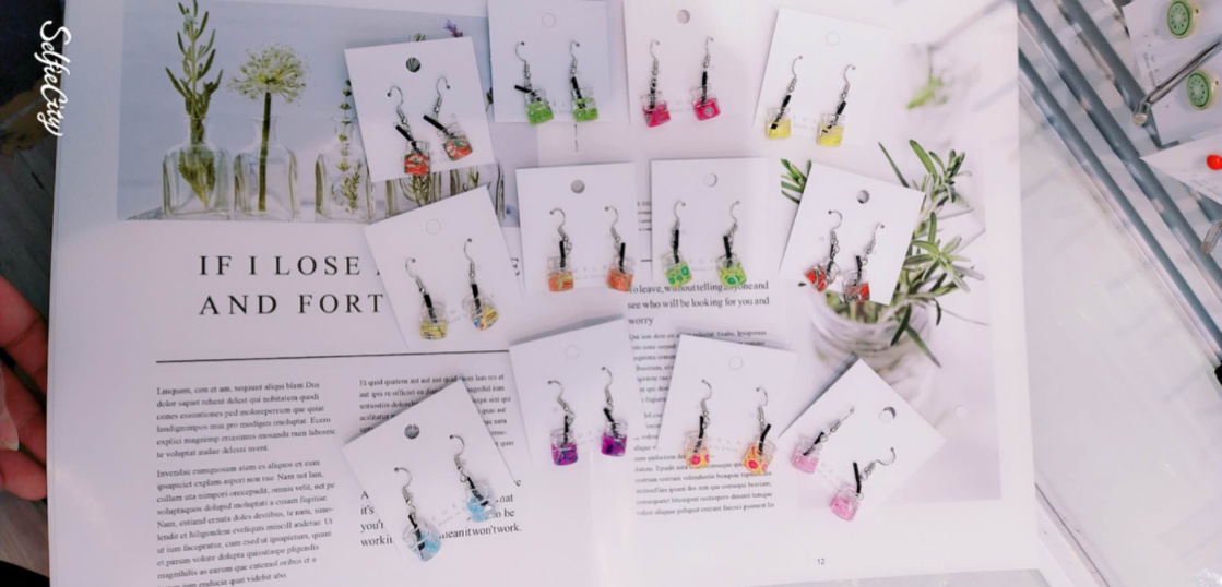 Fun and lovely fruit cup color earrings series thumbnail