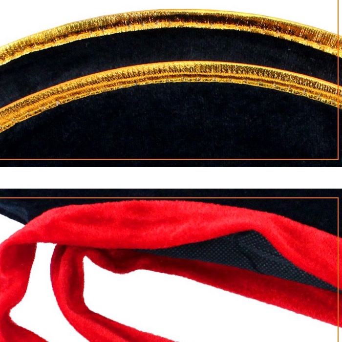 Halloween decorations include red string pirate hats, Caribbean pirate captain hats, and Morgan captain pirate hats undefined