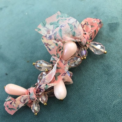 Beautiful Pink Floral One-Word Clip Instagram Explosive Recommended Summer Fresh And Lovely Wind Accessories