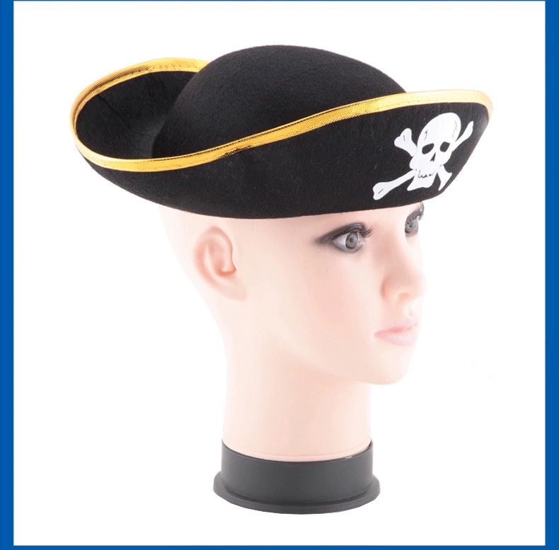万圣节海盗船长帽海盗演出道具帽加勒比海盗船长帽子万圣节帽子详情图3