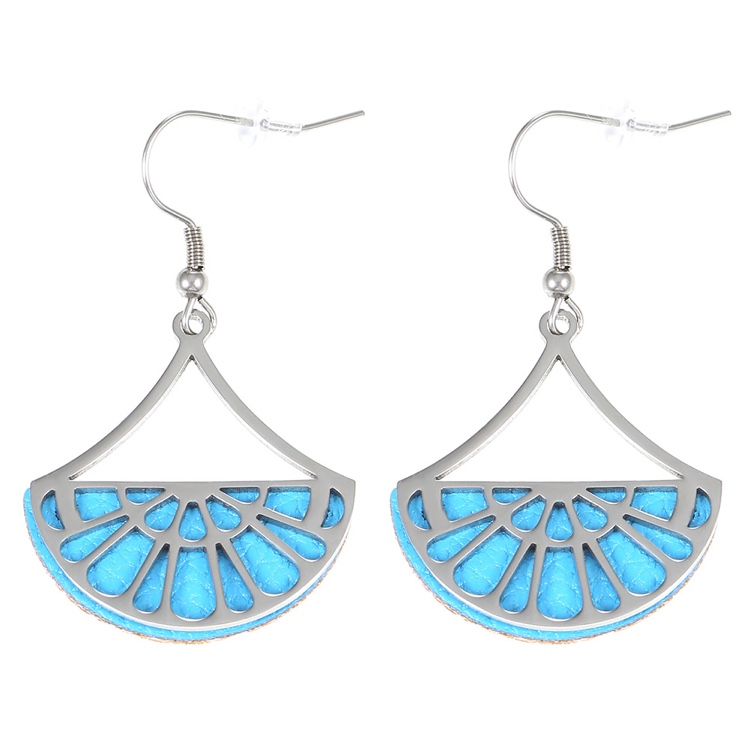 Manufacturers wholesale and direct new DIY earrings fan pattern design style earrings thumbnail