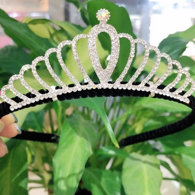 New Korean Version Of Fashion Generous Diamond Alloy Crown Head Band Hairpin New Korean Version Of Fashion Pearl Diamond Alloy Head Band Hairpin Hairpin Jewelry