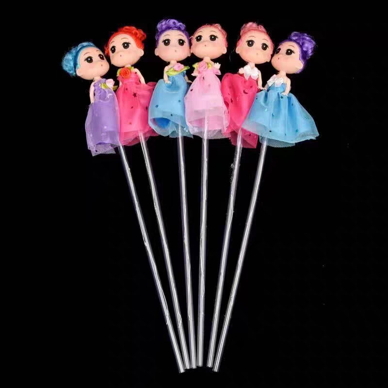 跨年闪光娃娃棒演唱会星空仙女棒星空波波球闪光卡通儿童玩具白底实物图