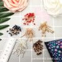 Colorful crystal beaded chain earrings, hair clips, handmade DIY accessories, corsage, shoes and hats, decorative patches
