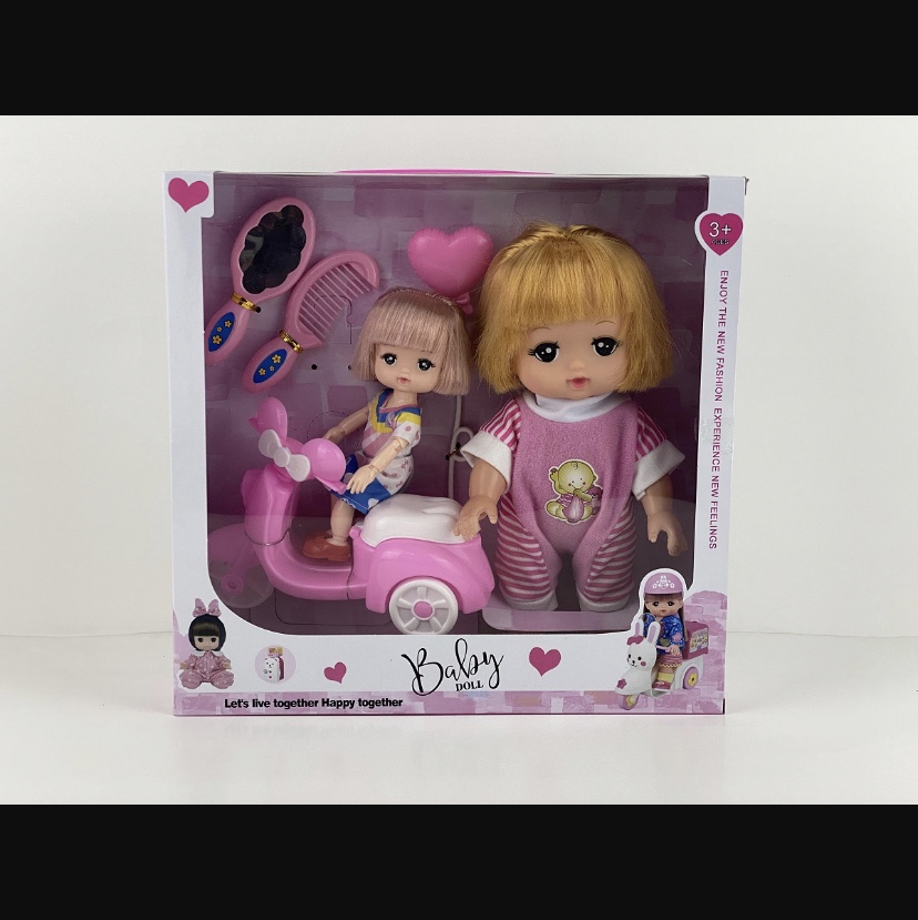 The little bicycle-shaped doll is a cute girl toy details Picture