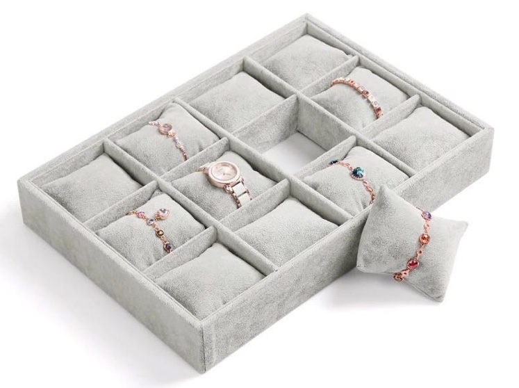 12位冰灰绒手表展示架