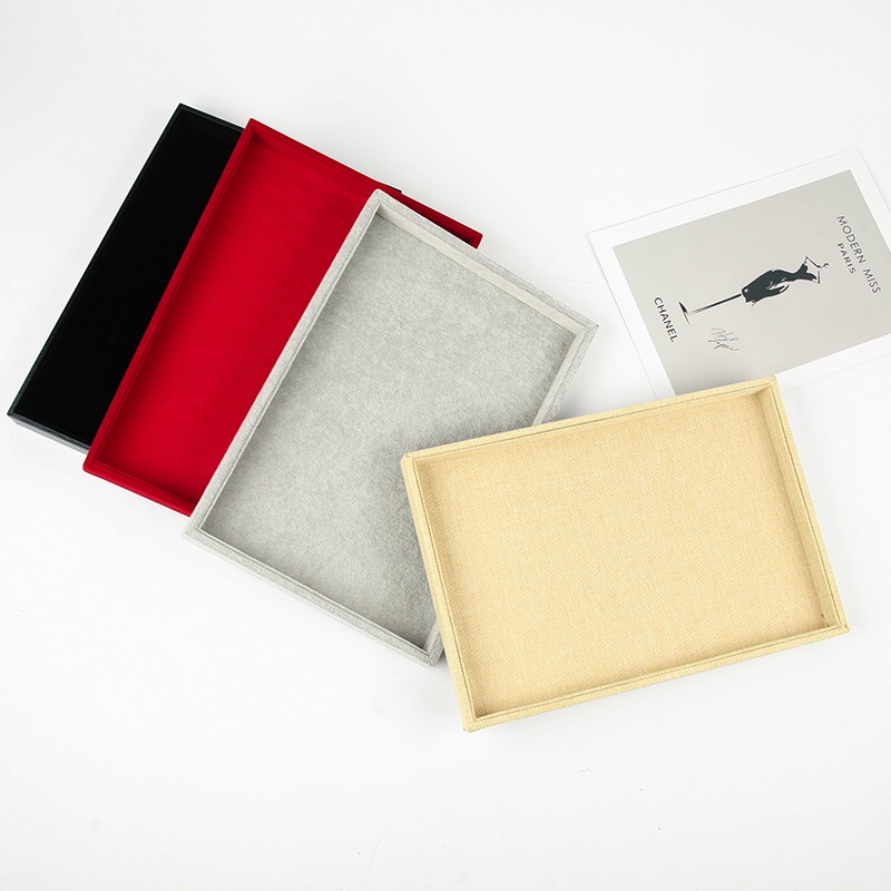 首饰盘饰品项链戒指手链耳钉饰品展示架耳环收纳道具托盘现货批发-万宝包装盒厂-028