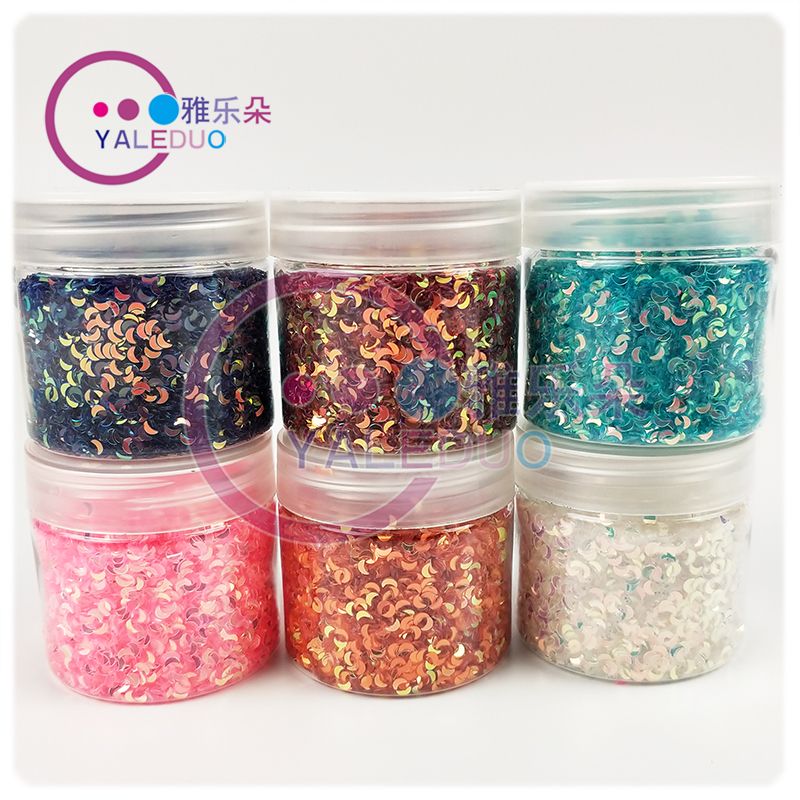 3mm crescent-shaped sequin nail art beads, diy handmade accessory materials, evening T stage, wedding dress, epoxy resin accessories Item Picture