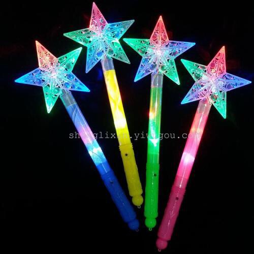七彩发光五角星led仙女棒发光魔法棒闪光棒儿童玩具热卖礼品