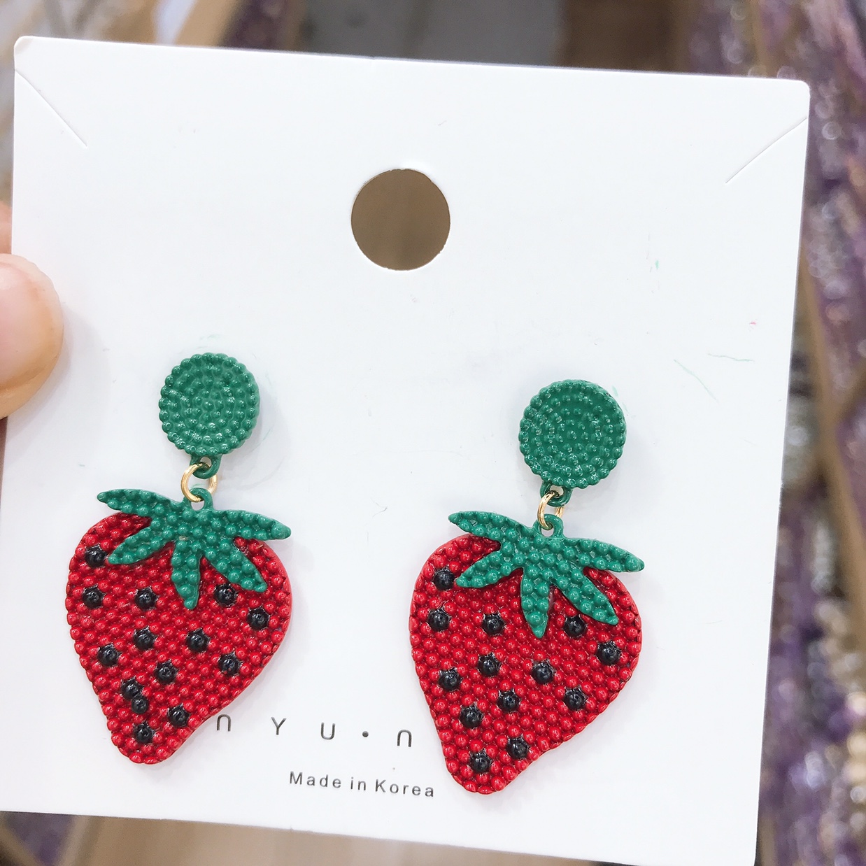 Trendy and elegant strawberry earrings