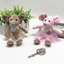Fine toy plush toy keychain pendant ballet mouse