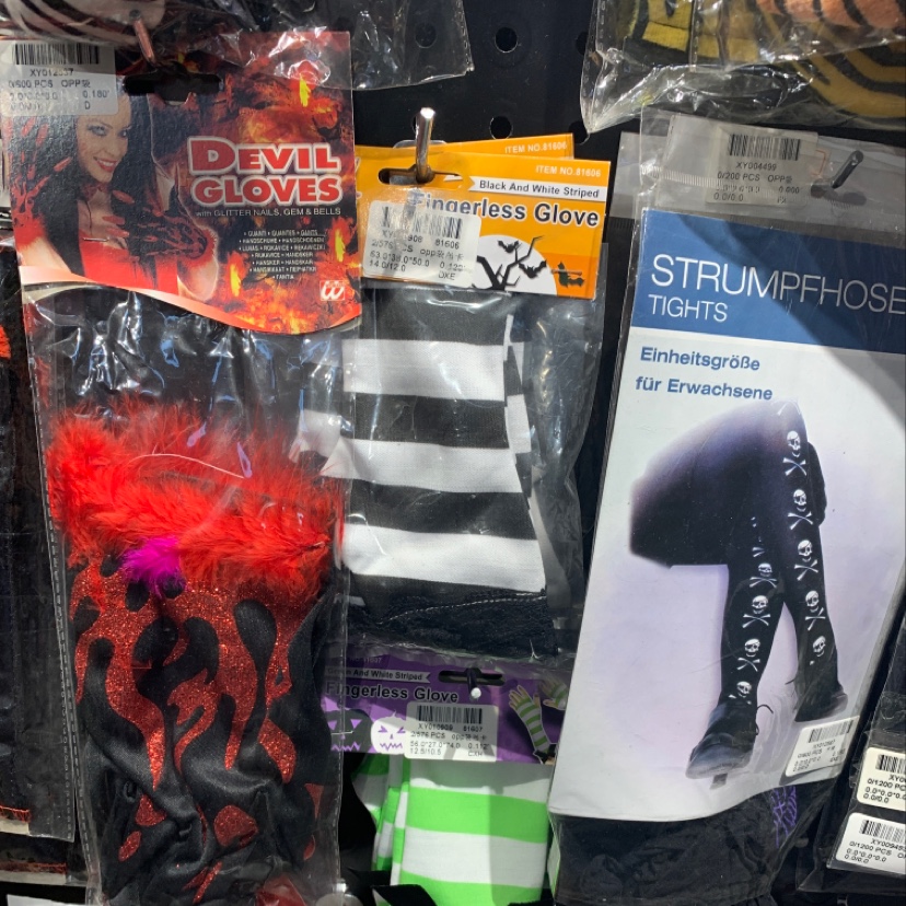 万圣节手套万圣节装扮手套cosplay单双装扮密室逃脱