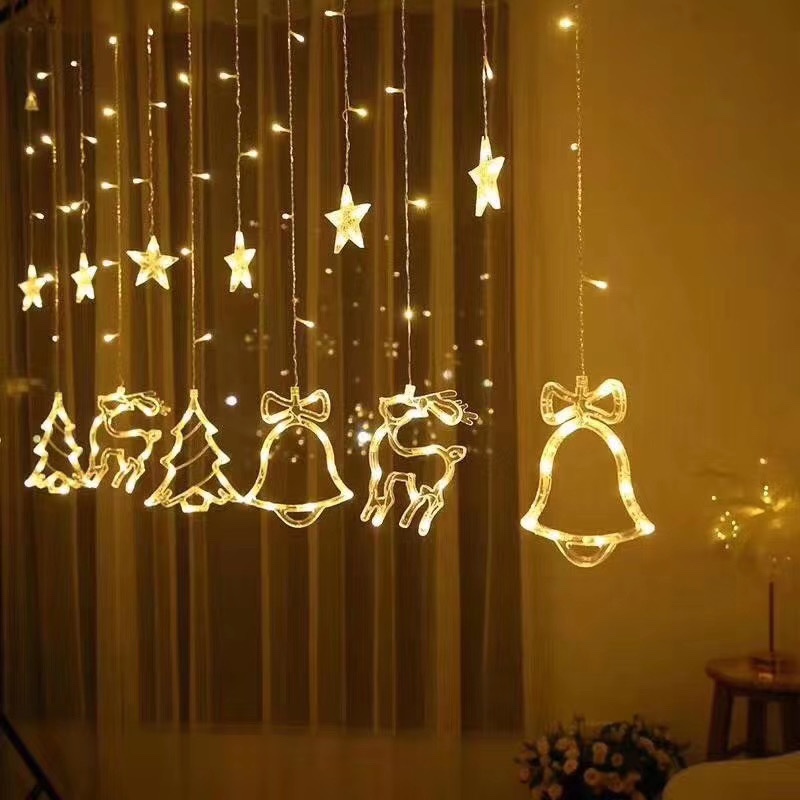 ضوء ستائر عيد الميلاد