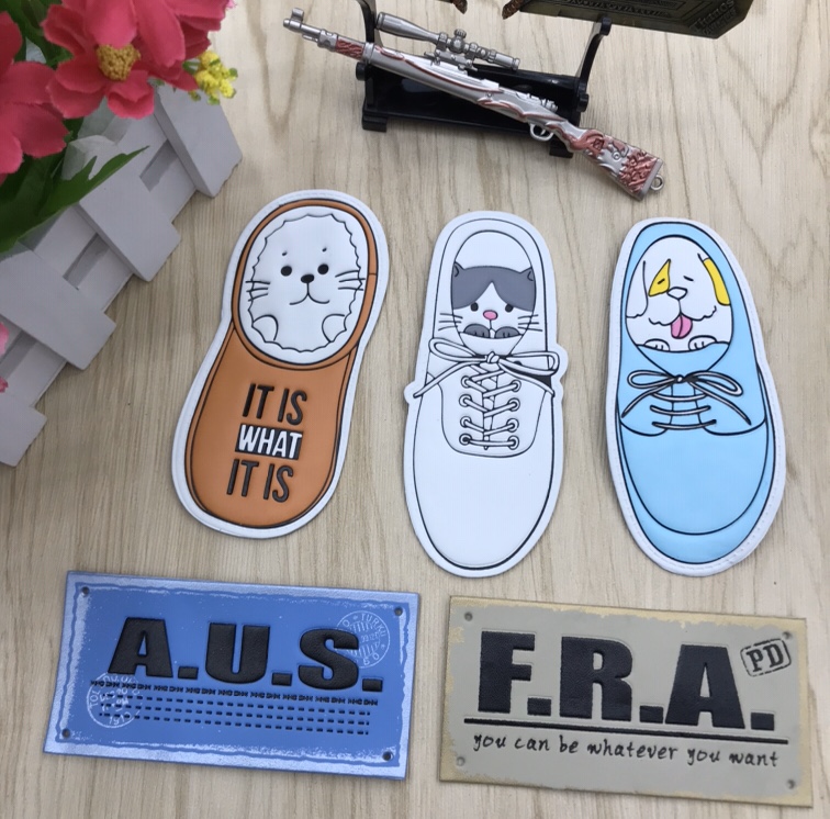 Trademark leather label printing, pu leather, genuine leather, denim leather label, decorative leather label, embossed sign, auxiliary materials, custom factory direct sales details Picture