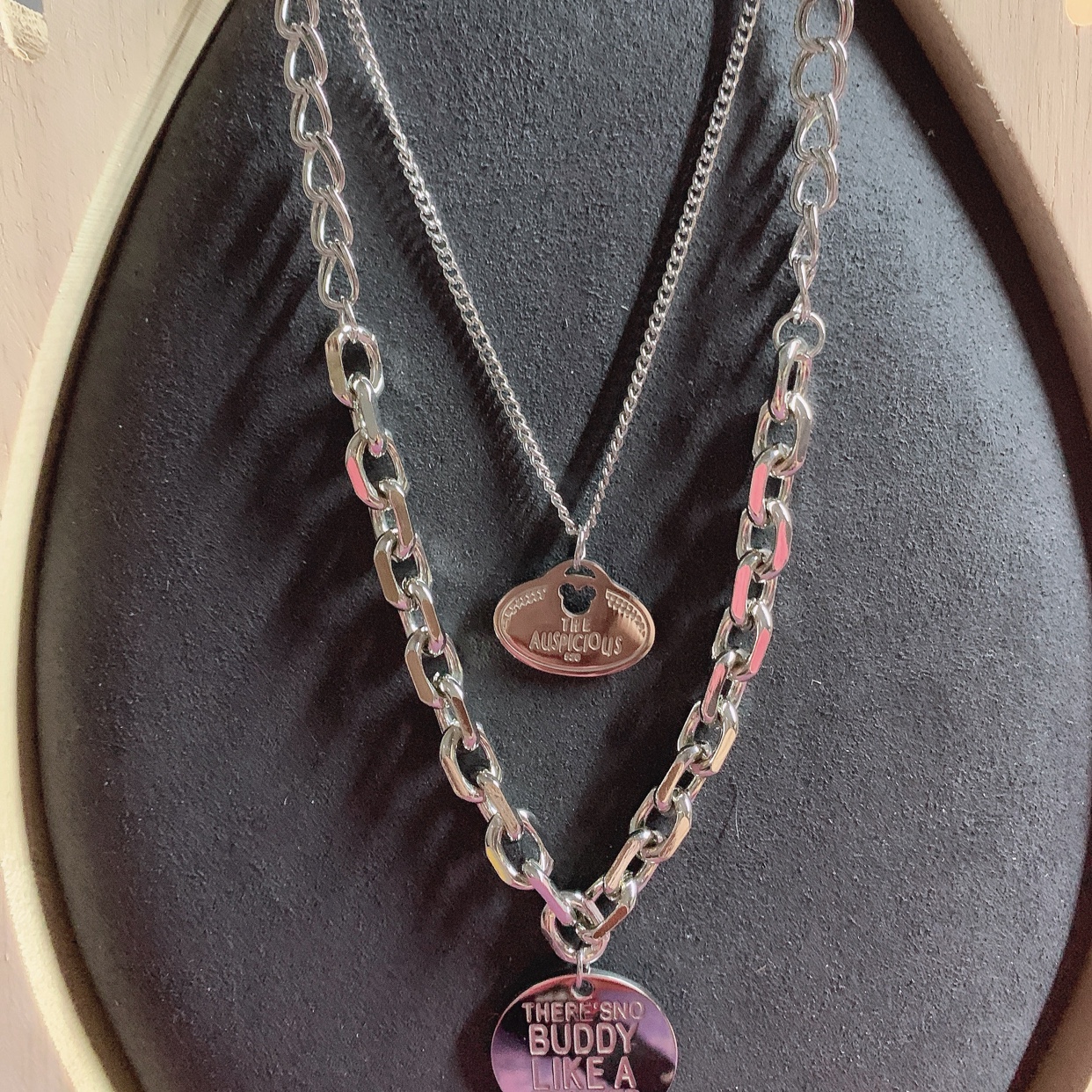 Euramerican hip hop multilayer titanium steel necklace! Fashionable male fashionable female fashion accessory! Perfect match! thumbnail