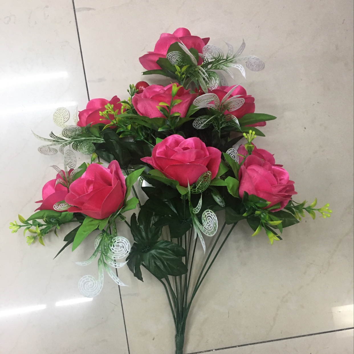 12头苹果玫仿真花仿真花