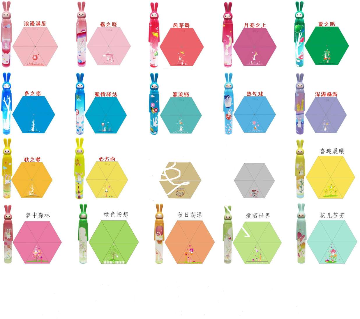 兔子伞，瓶装伞细节图