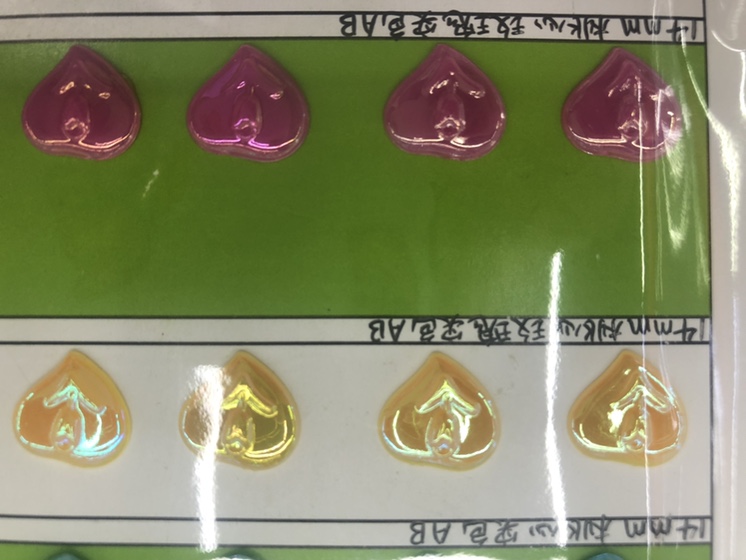 14桃心玫瑰实色AB