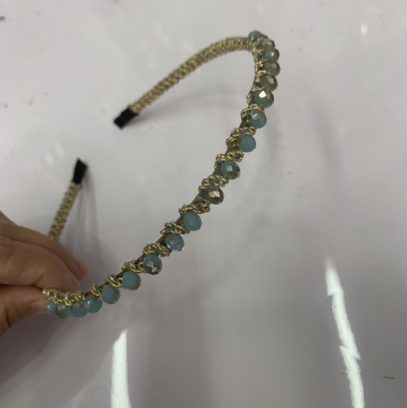 Best-selling handcrafted crystal headband, fashionable and versatile, simple and elegant headwear for ladies, gold star accessory details Picture