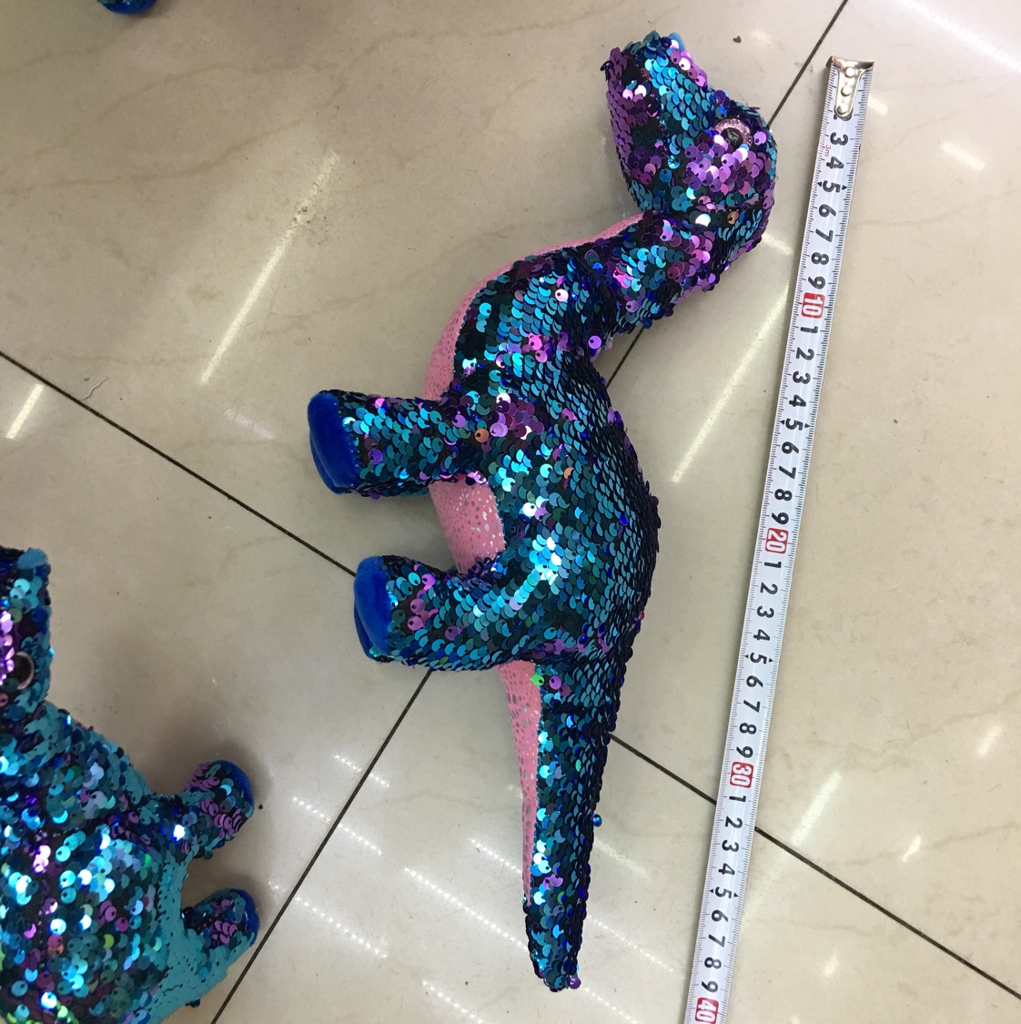 Plush toy, doll, sequined dinosaur details Picture