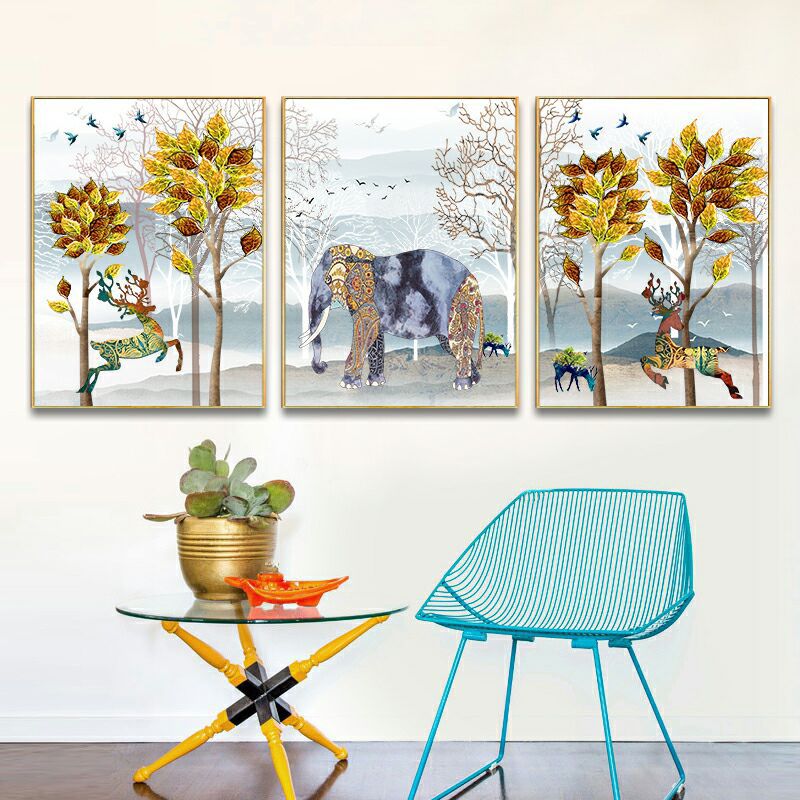 Colorful Crystal Stone Living Room Triptych undefined